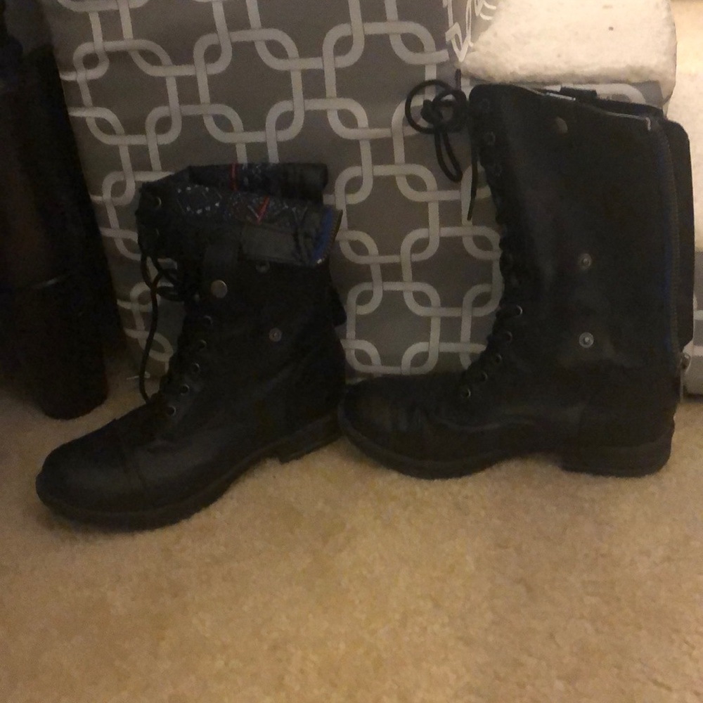 Convertible Madden Girl combat boots.